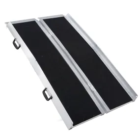 122cm Foldable Wheelchair Ramp, 275kg Capacity, Non-Slip, Equipmed