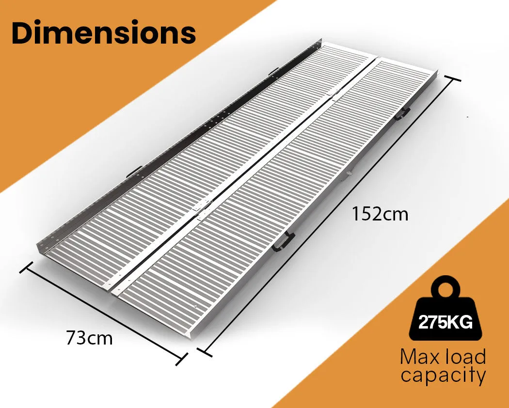 152cm Folding Wheelchair Ramp, 275kg Capacity - Equipmed