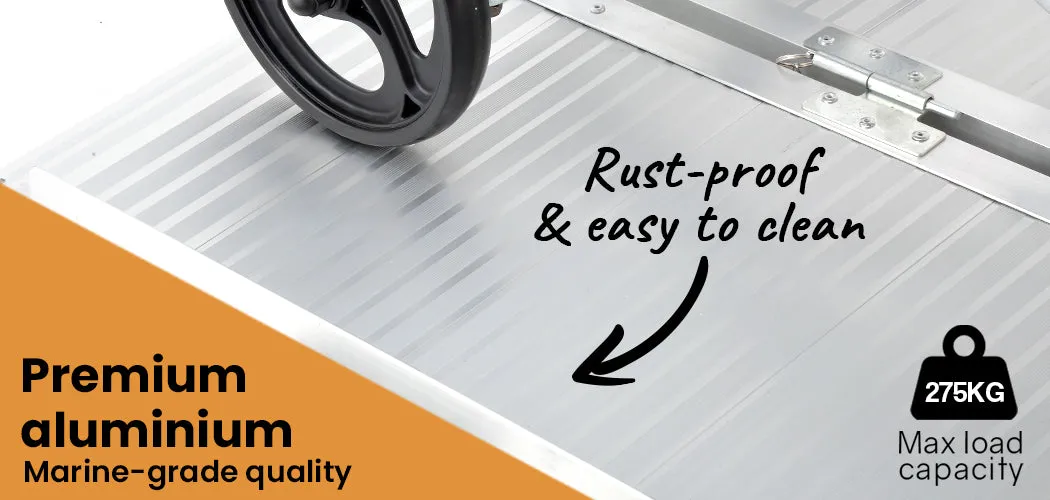 152cm Folding Wheelchair Ramp, 275kg Capacity - Equipmed