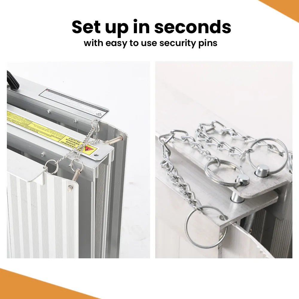 152cm Non-Slip Aluminium Wheelchair Ramp, 272kg, Equipmed