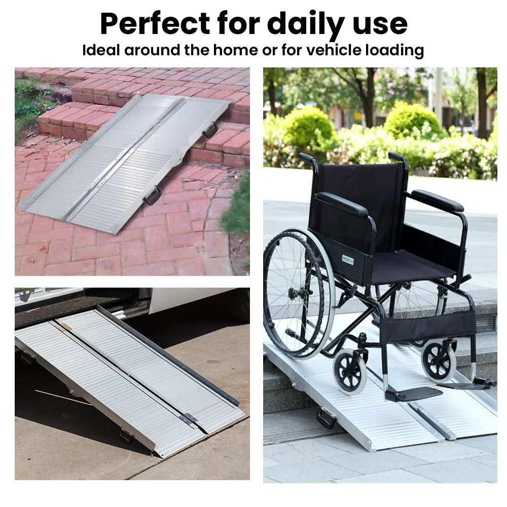 152cm Non-Slip Aluminium Wheelchair Ramp, 272kg, Equipmed