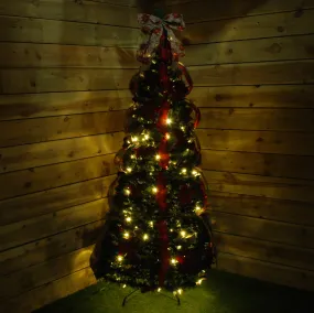 180cm Pre-Decorated Pop Up  Christmas Tree with 150 Warm White LEDs