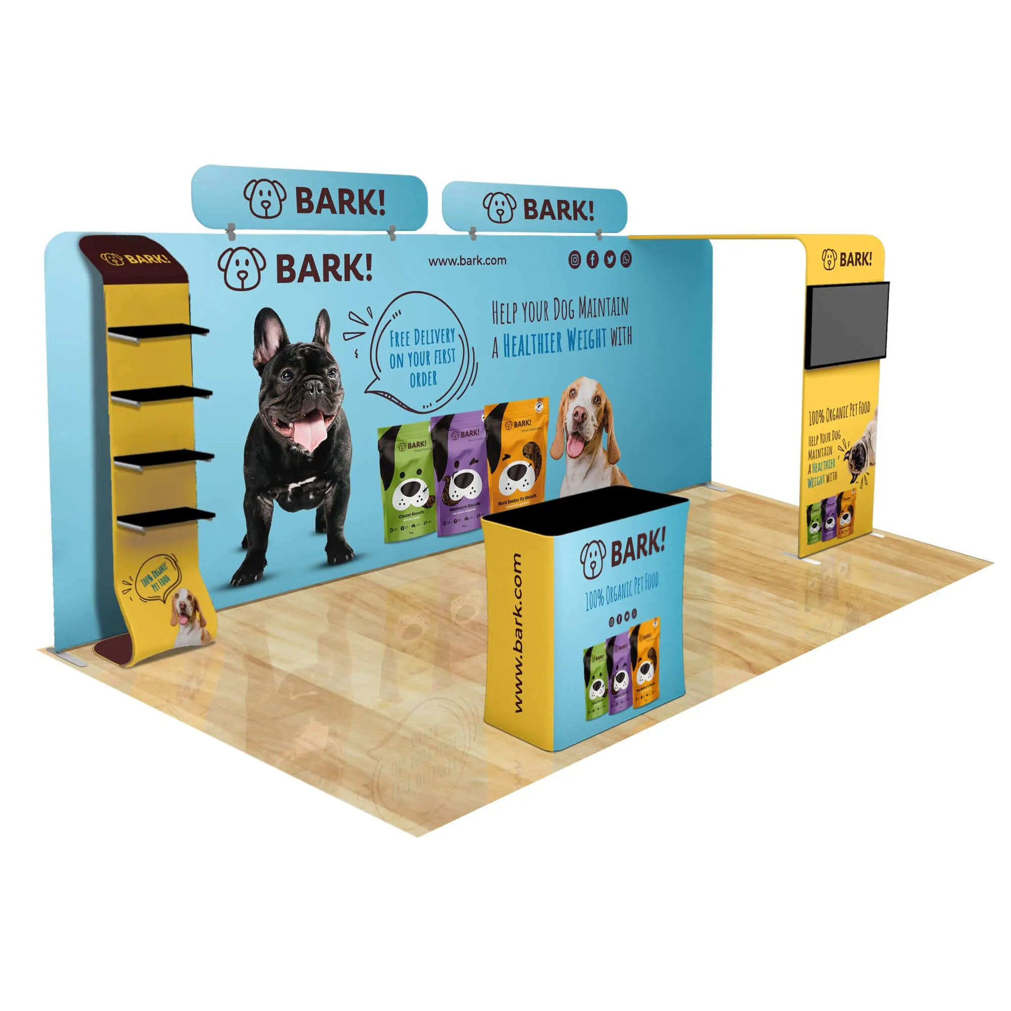 20ft FastZip™ Deluxe Bridge Archway Trade Show Booth Package