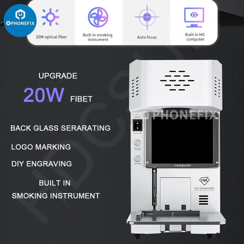 20W TBK-958F Auto Laser Machine iPhone Back Glass Removal Tool