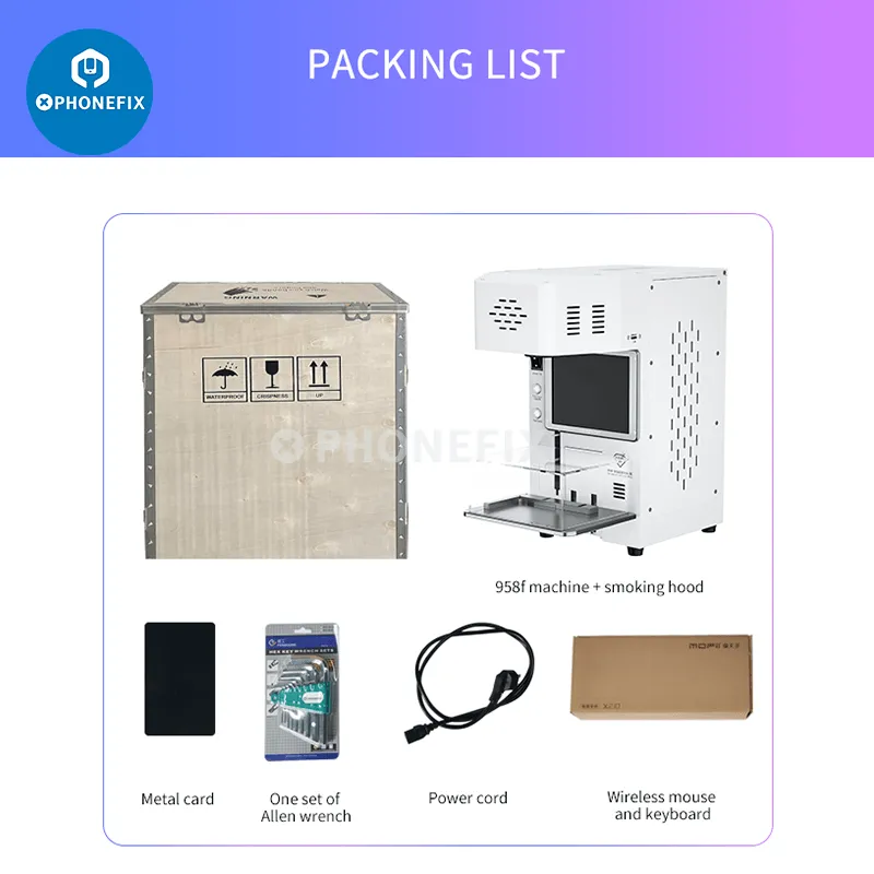 20W TBK-958F Auto Laser Machine iPhone Back Glass Removal Tool