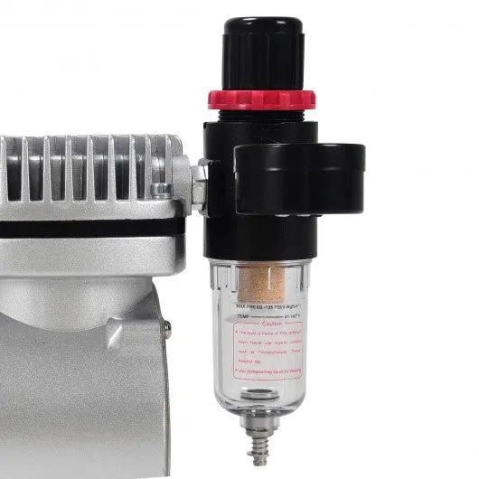 3 Compressor Kit Dual-Action Spray Air Brush Set