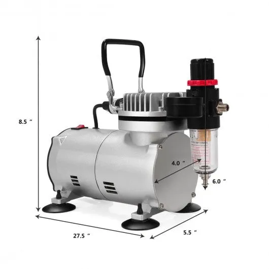 3 Compressor Kit Dual-Action Spray Air Brush Set