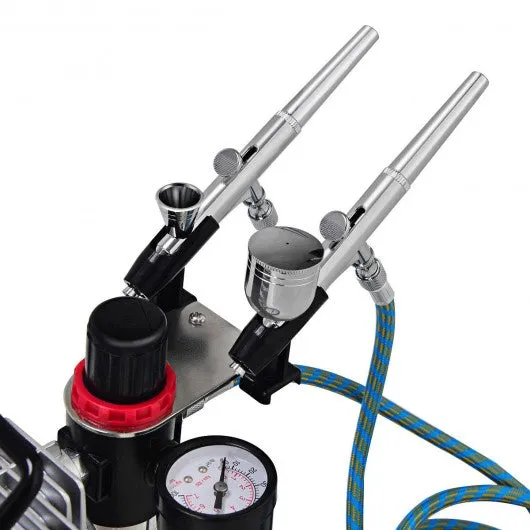 3 Compressor Kit Dual-Action Spray Air Brush Set
