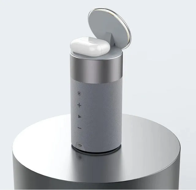 3 In 1 iPhone & AirPods Wireless Charger/BT Speaker/Touch Lamp