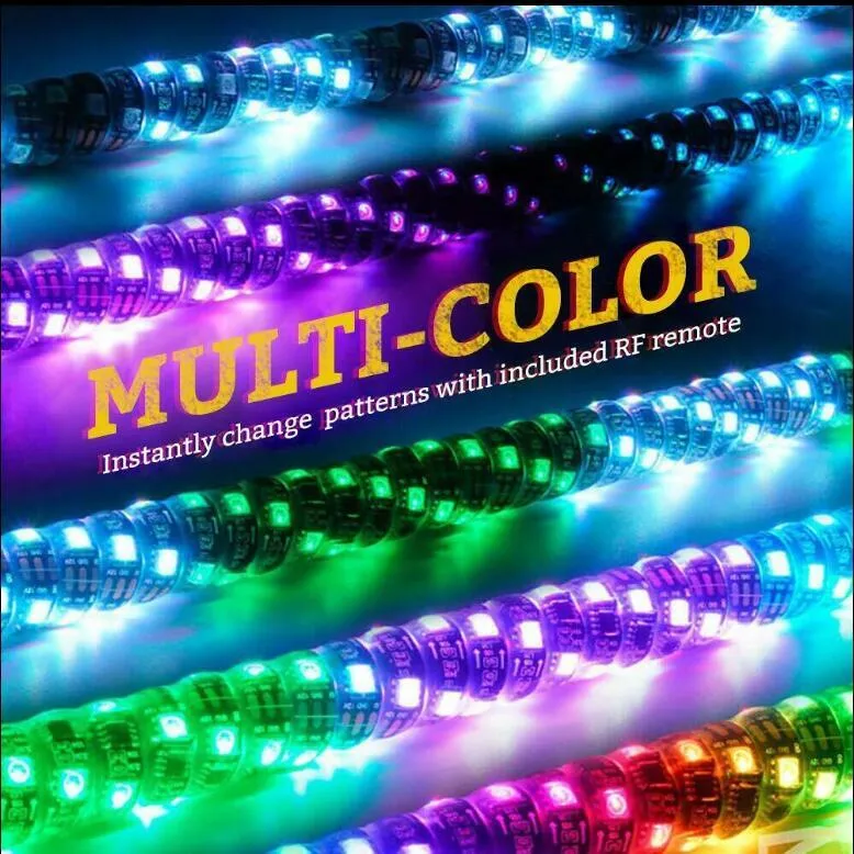3FT DC12V  RGB Waterproof Bendable Wireless Remote Control Super