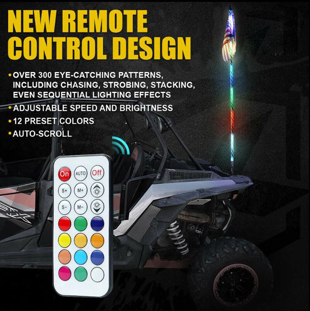 3FT DC12V  RGB Waterproof Bendable Wireless Remote Control Super
