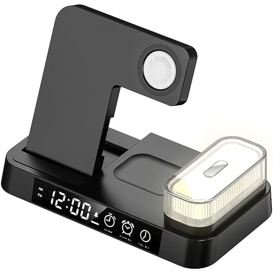4-in-1 Wireless Charging Station with LED Night Light