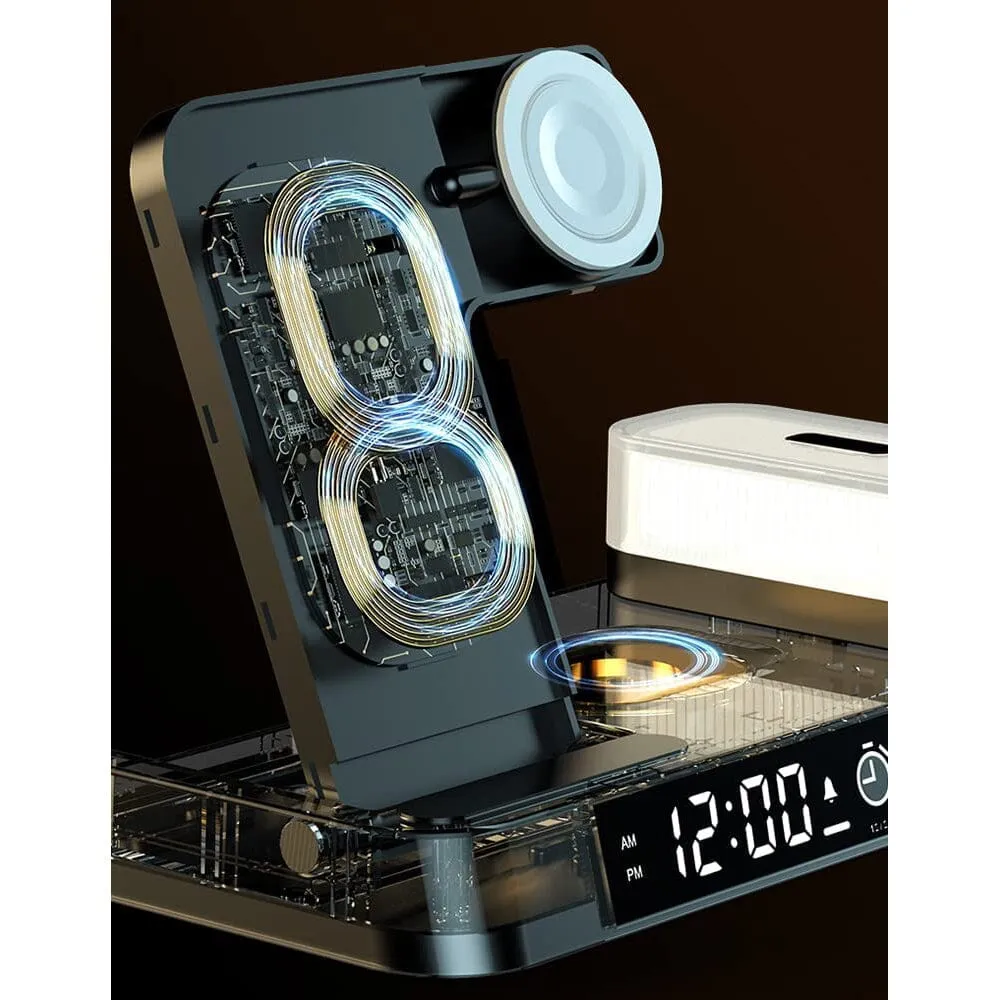4-in-1 Wireless Charging Station with LED Night Light