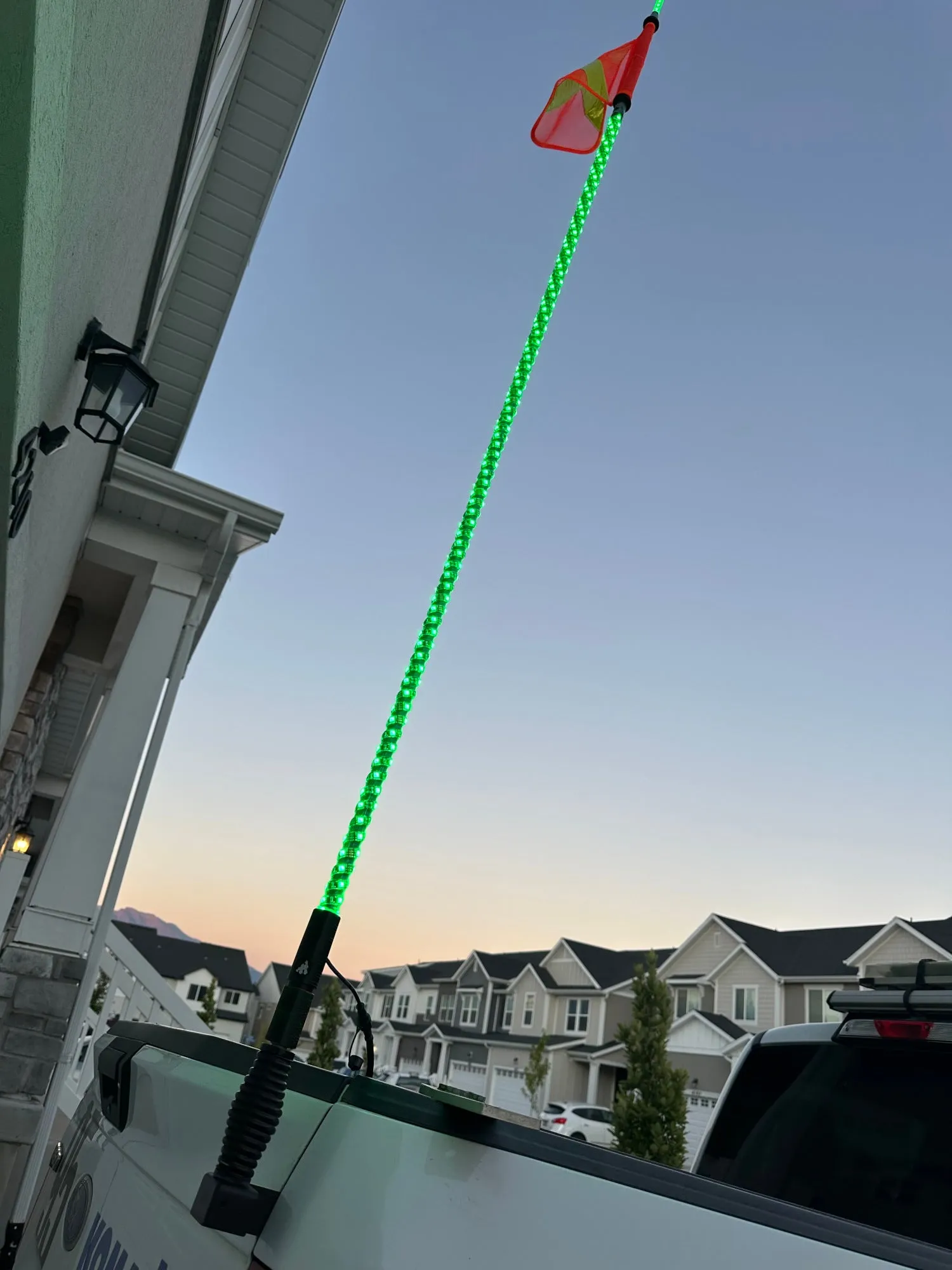 4' LED Whip Xtreme Mining Industrial Safety Single Whip