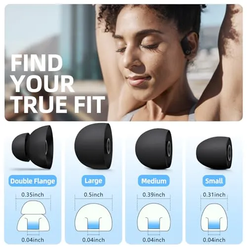 4 Pair Replacement Ear tip for Powerbeats Pro, Beats Earbuds Replacement Tips,Wireless Earphone Headphones, Silicone Earbuds Buds Set with Cleaning kit, Black