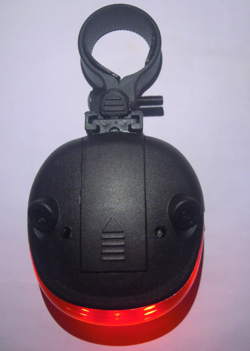 5LED 2 Laser Cycling Bicycle Rear Bike Light 7 Flash Mode Safety Tail Warning Lamp Waterproof