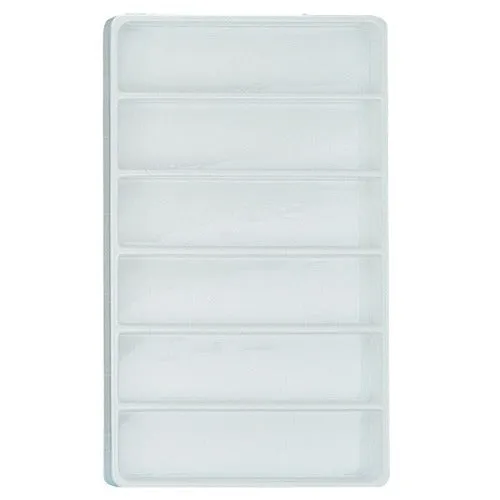 6-Bracelet Stackable Plastic Trays in White, 15.88" L x 9.5" W