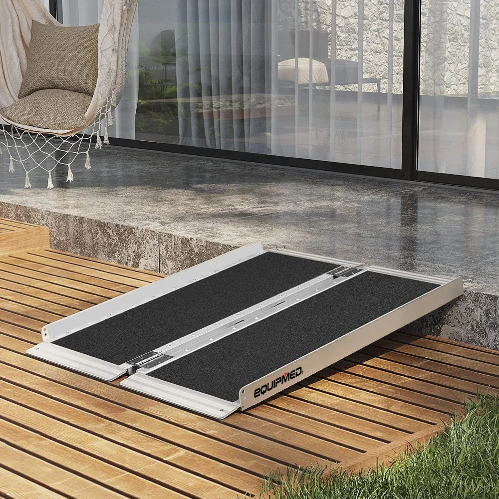91cm Portable Aluminium Folding Wheelchair Ramp, 272kg