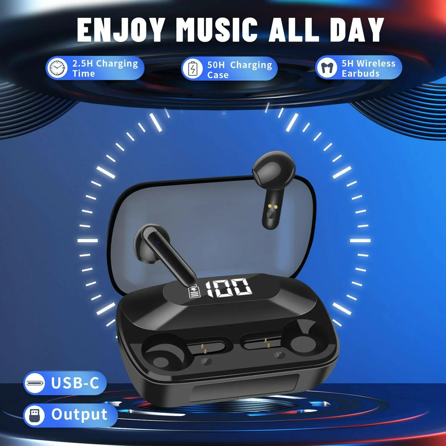 AKZ-S18 power bank tws earbuds, TW wireless BT  earbuds with power bank