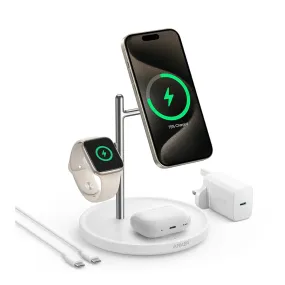 Anker MagGo 15W 3-in-1 Charging Stand Qi2 Certified Wireless Charger B25M3