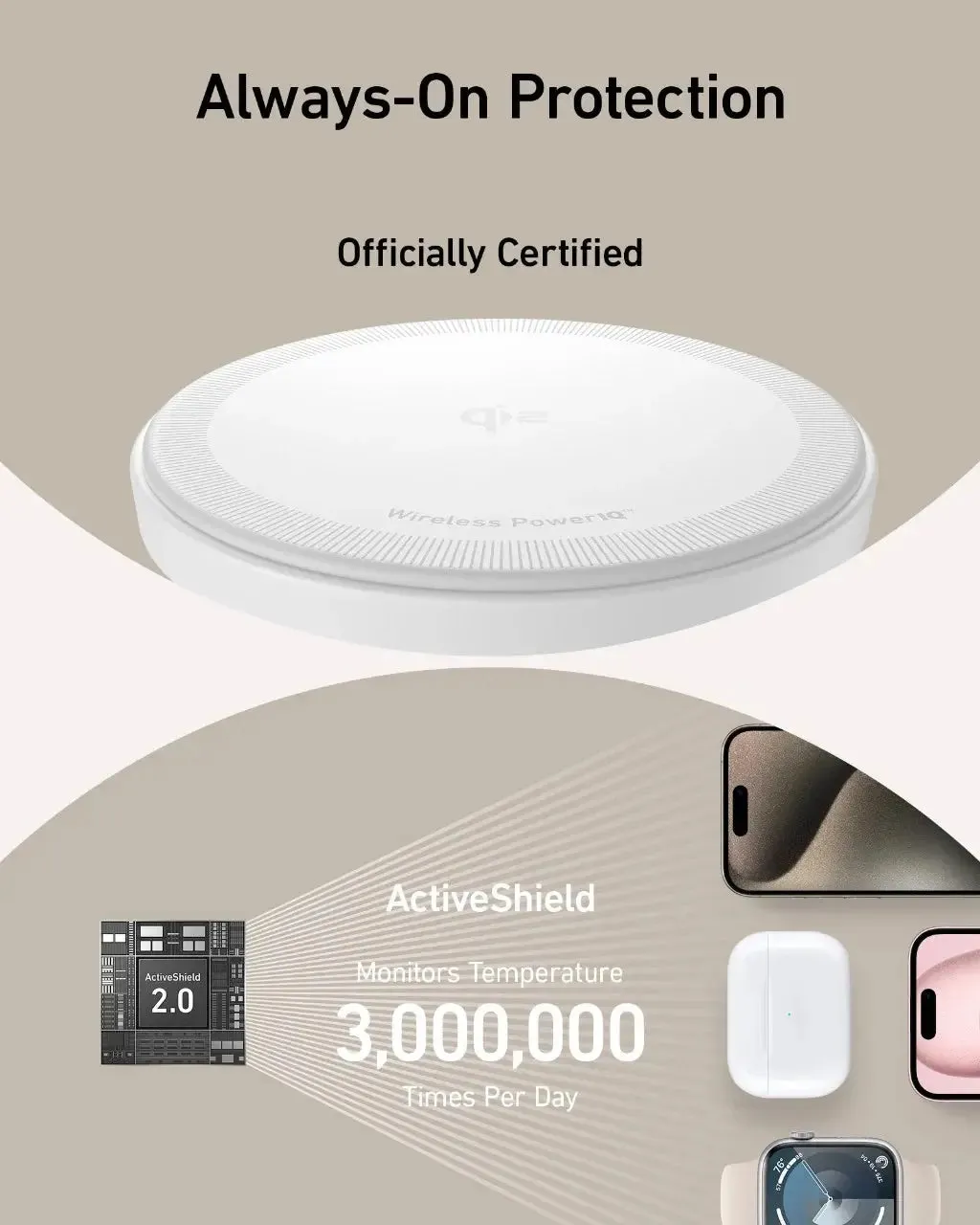 Anker MagGo 15W 3-in-1 Charging Stand Qi2 Certified Wireless Charger B25M3