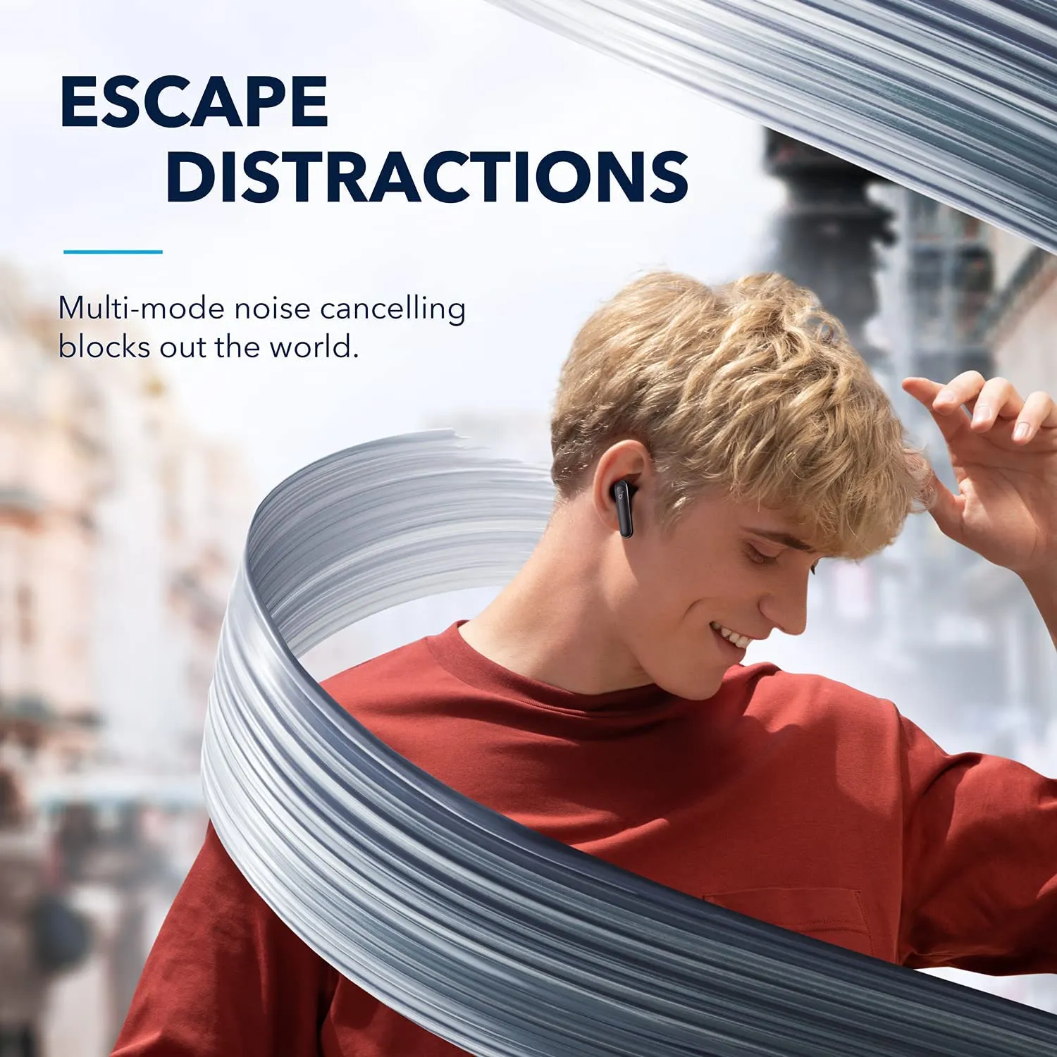 Anker Soundcore Life P3 Noise Cancelling Earbuds, Big Bass, 6 Mics, Clear Calls, Multi Mode Noise Cancelling, Wireless Charging, Soundcore App with Gaming Mode, Sleeping Mode, Find Your Earbuds - Black