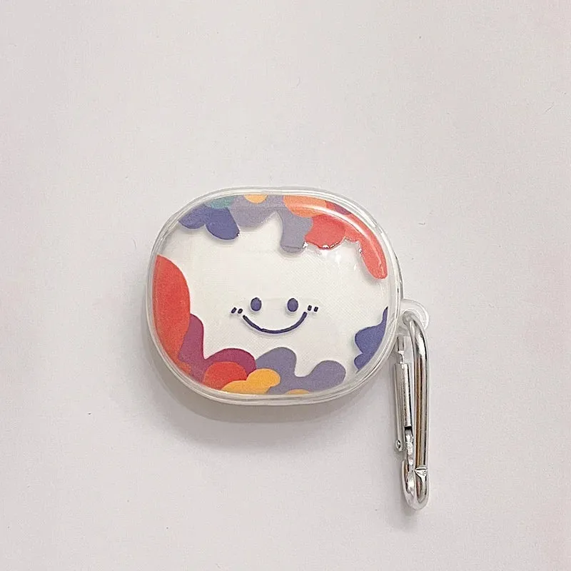 Anymob Earphone Case Colored Patch Smile For Redmi Buds 4 Lite Soft Protective Earphone Case Charging Box Shell