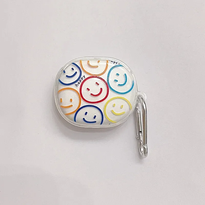 Anymob Earphone Case Colored Smiles For Redmi Buds 4 Lite Soft Protective Earphone Case Charging Box Shell