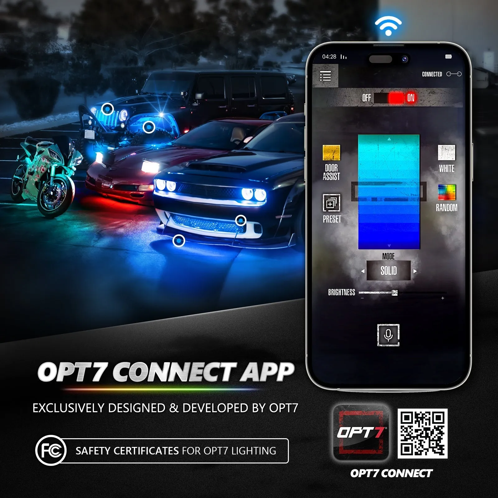 AURA Exterior Pack Bundle (Grille LED Kit - Bluetooth Enabled APP   DreamColor Underglow LED Kit   Photon RGB Rock Light Kit)
