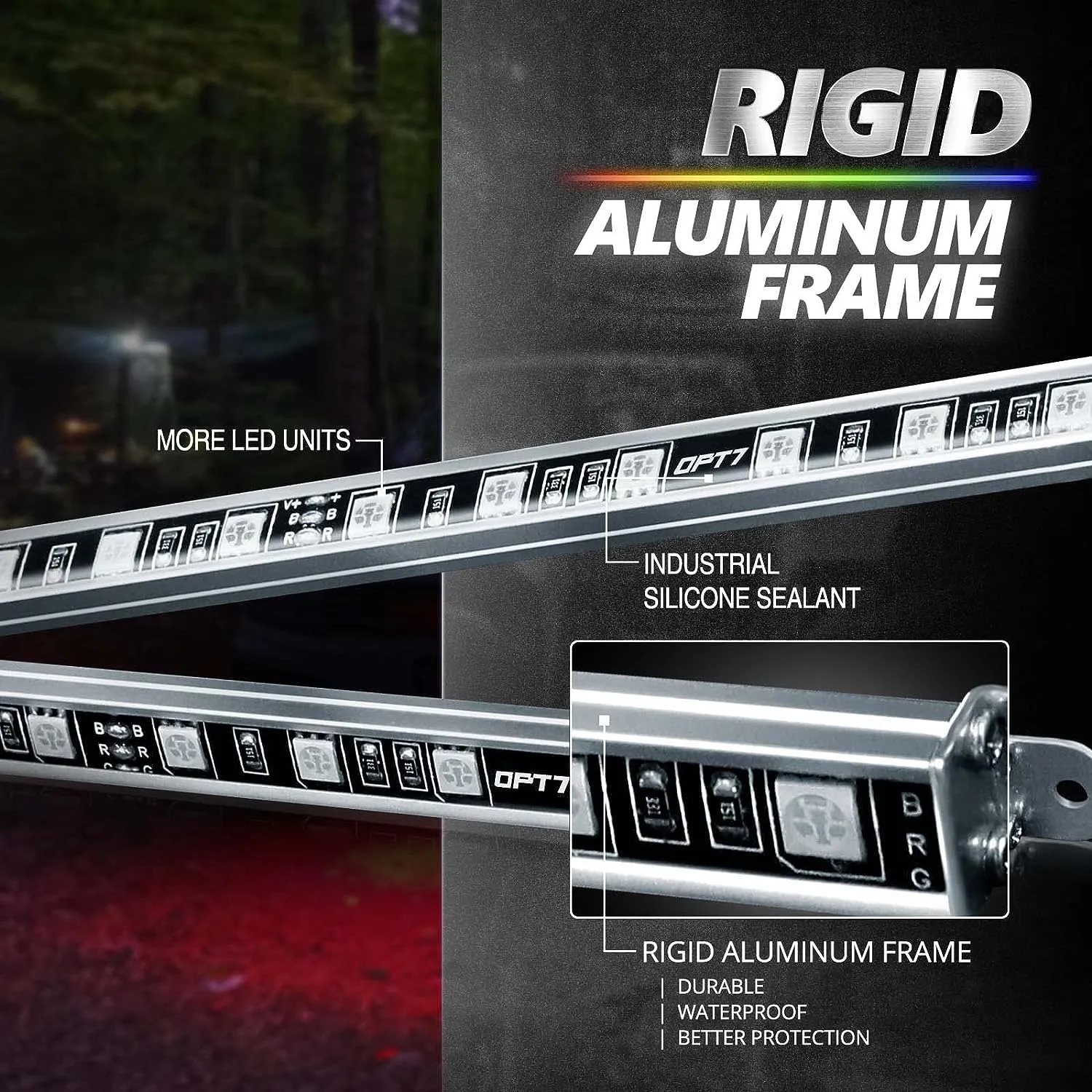AURA PRO Truck LED Aluminum Underglow Lighting Kit - Bluetooth Enabled APP Full Color Spectrum