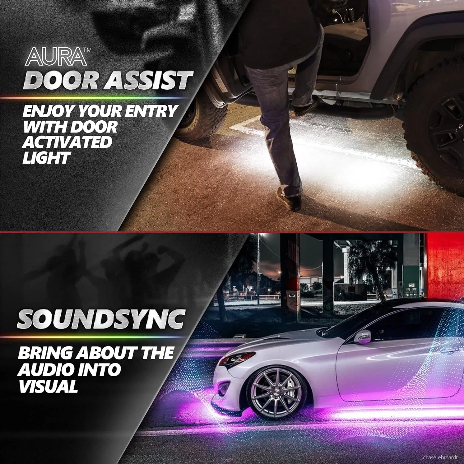 AURA PRO Truck LED Aluminum Underglow Lighting Kit - Bluetooth Enabled APP Full Color Spectrum