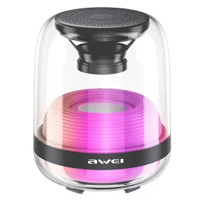 Awei Transparent Wireless Bluetooth Mini Speaker Colorful Led Subwoofer HiFi Sound Box Portable MP3 Music Sound Column
