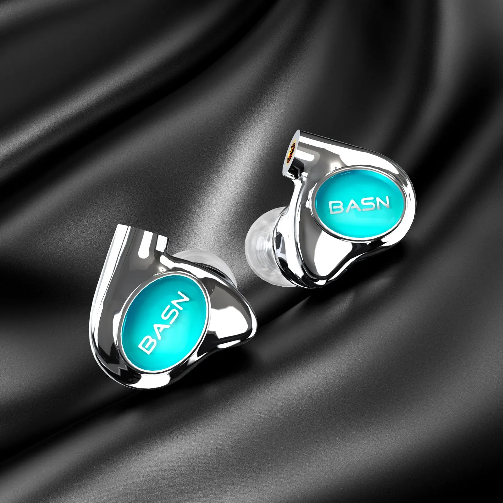 BASN Metalen PRO 4 drivers (2DD 2BA) In-Ear Monitor Headphones (Light Blue)