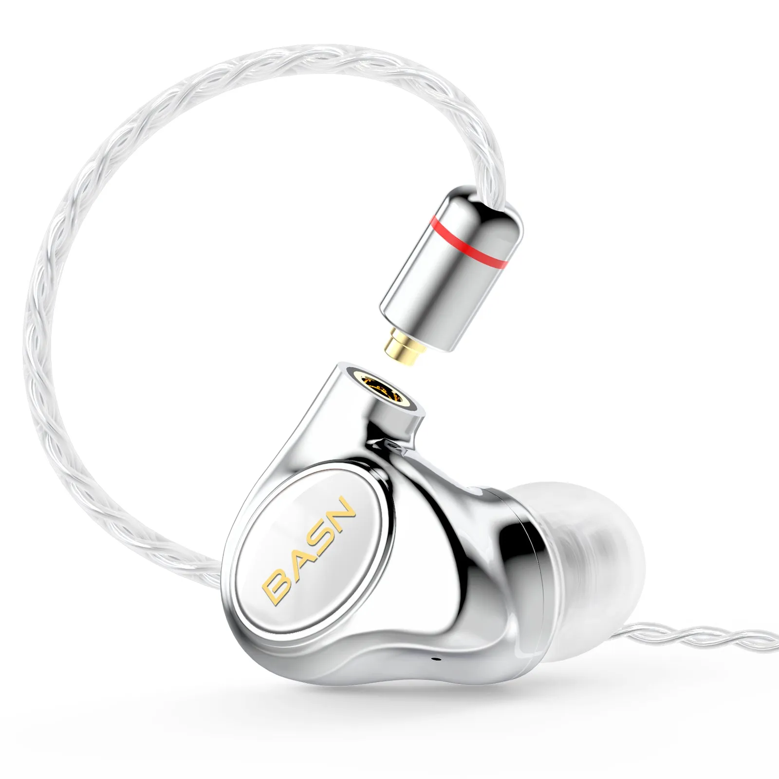 BASN Metalen PRO 4 drivers (2DD 2BA) In-Ear Monitor Headphones (Light Blue)
