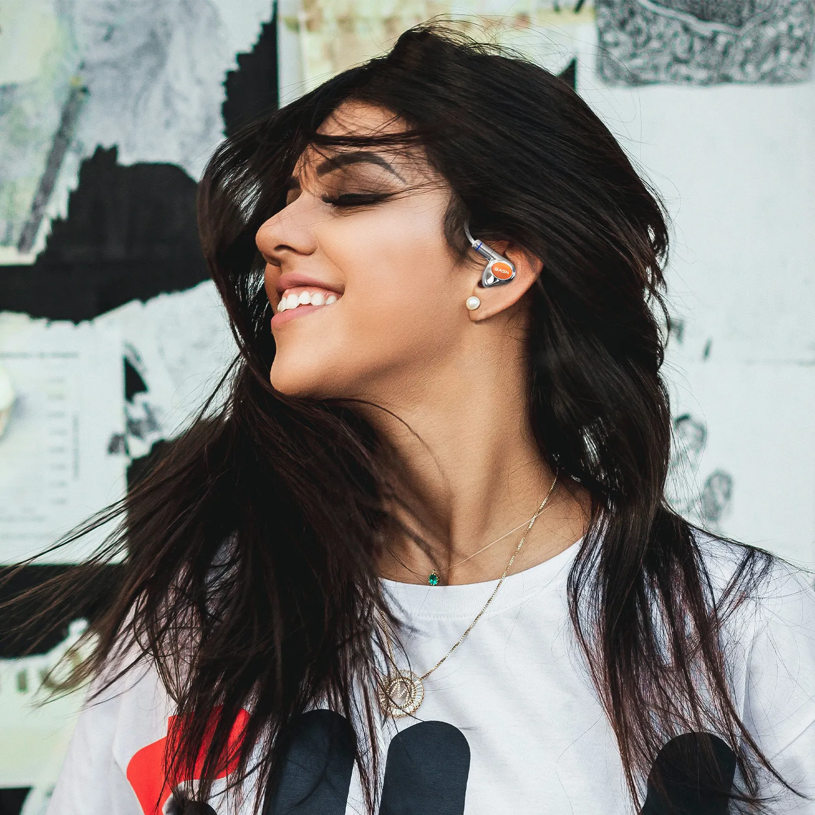 BASN Metalen PRO 4 drivers (2DD 2BA) In-Ear Monitor Headphones (Brown)