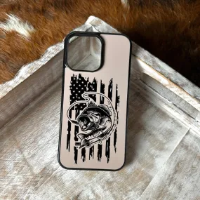 Bass fishing flag outdoors phone case for iPhone and Samsung