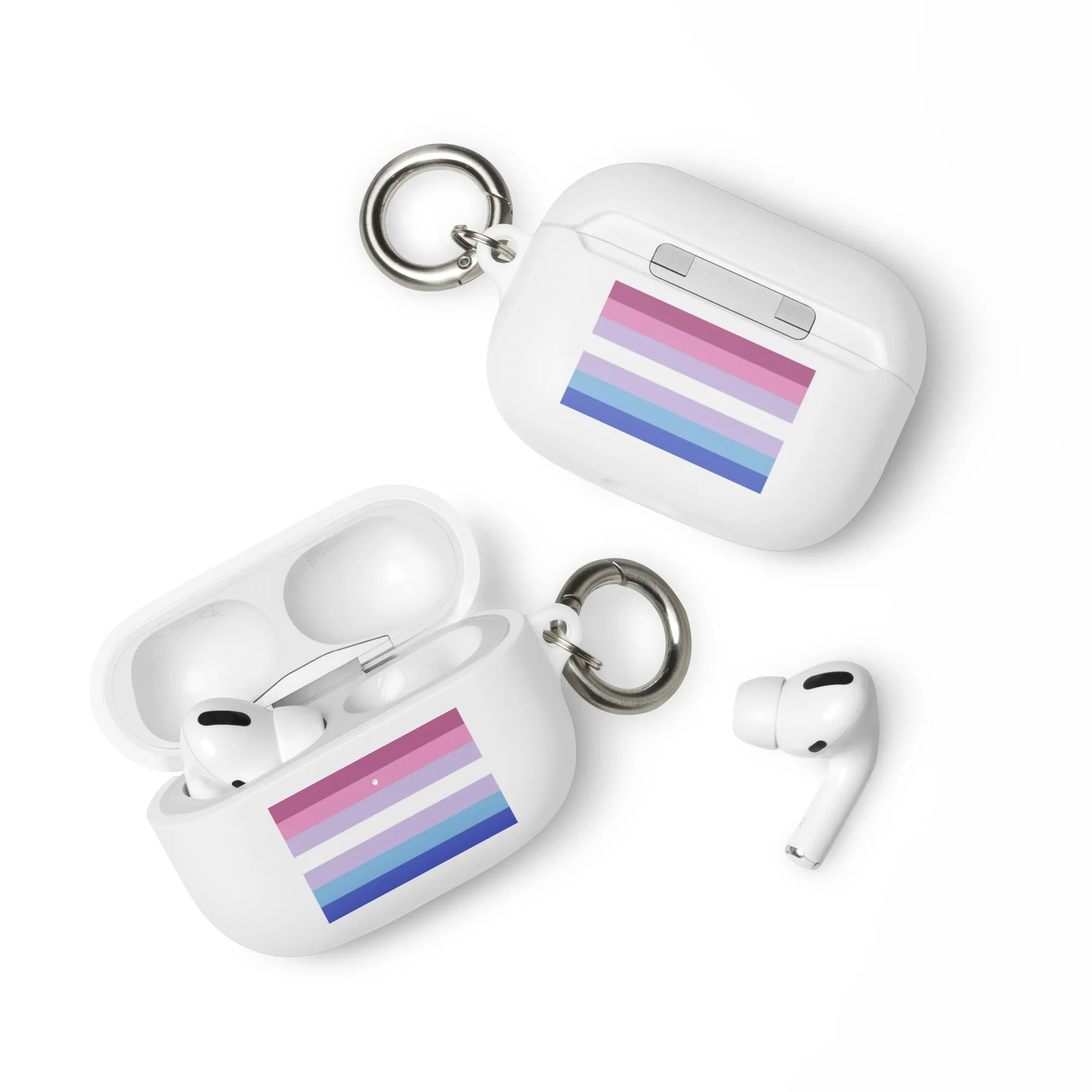 Bigender Pride Flag Rubber Case for Apple AirPods