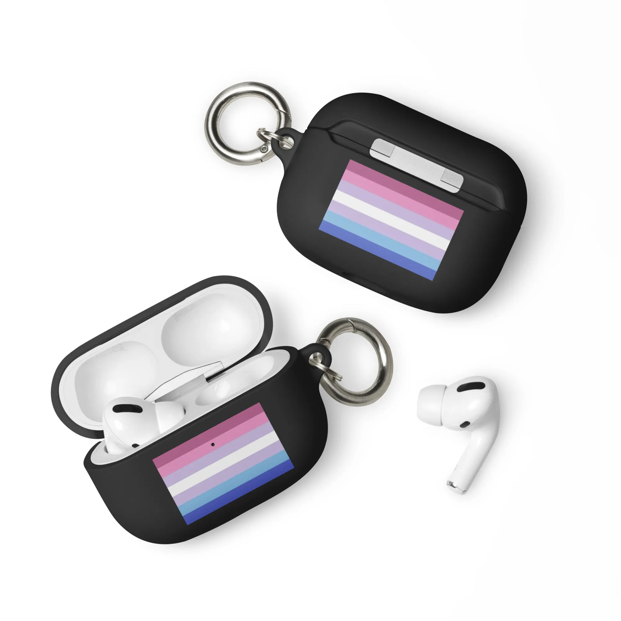 Bigender Pride Flag Rubber Case for Apple AirPods