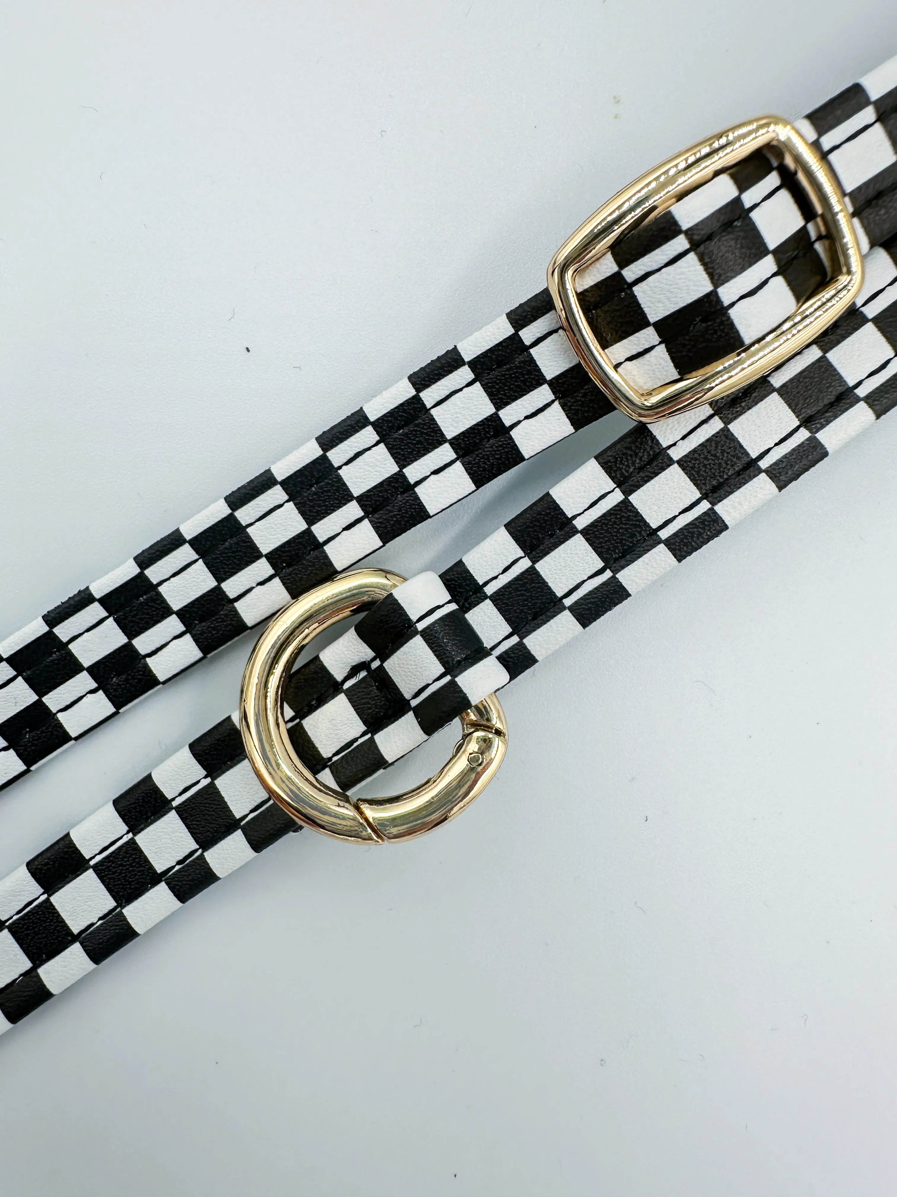 Black Checkered Phone Strap   Universal Hitch - FINAL SALE