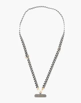 Black Checkered Phone Strap   Universal Hitch - FINAL SALE