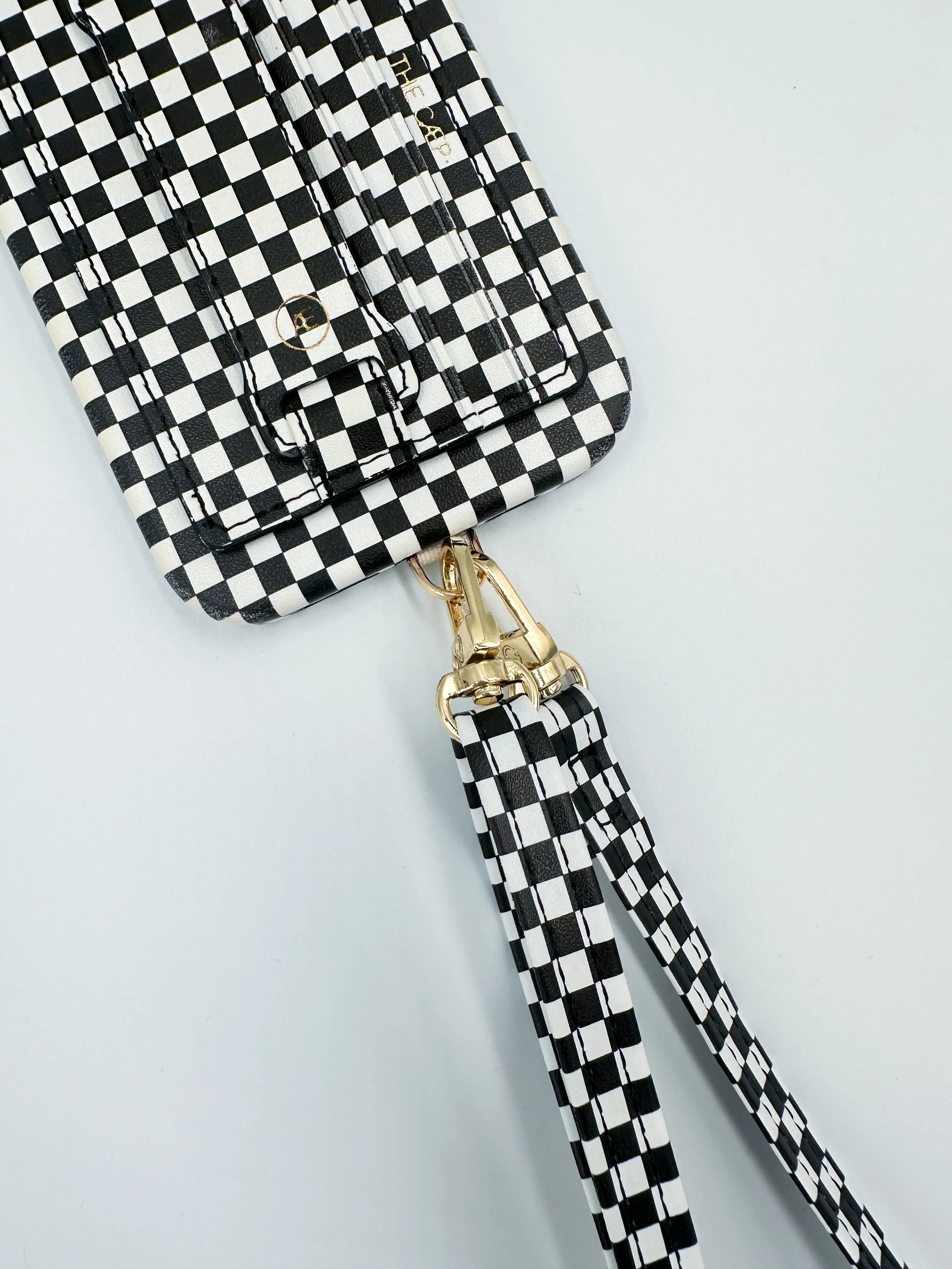 Black Checkered Phone Strap   Universal Hitch - FINAL SALE
