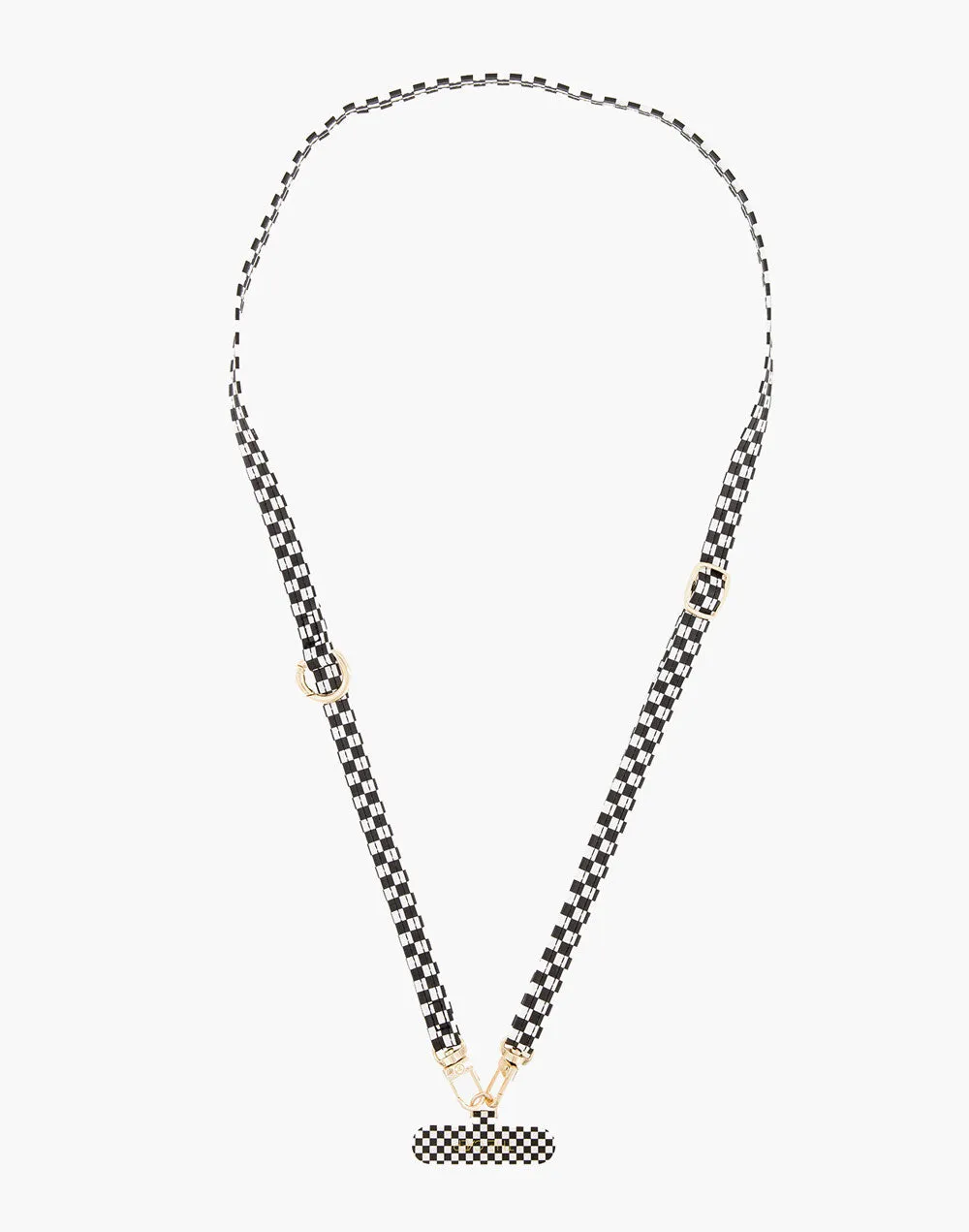 Black Checkered Phone Strap   Universal Hitch - FINAL SALE