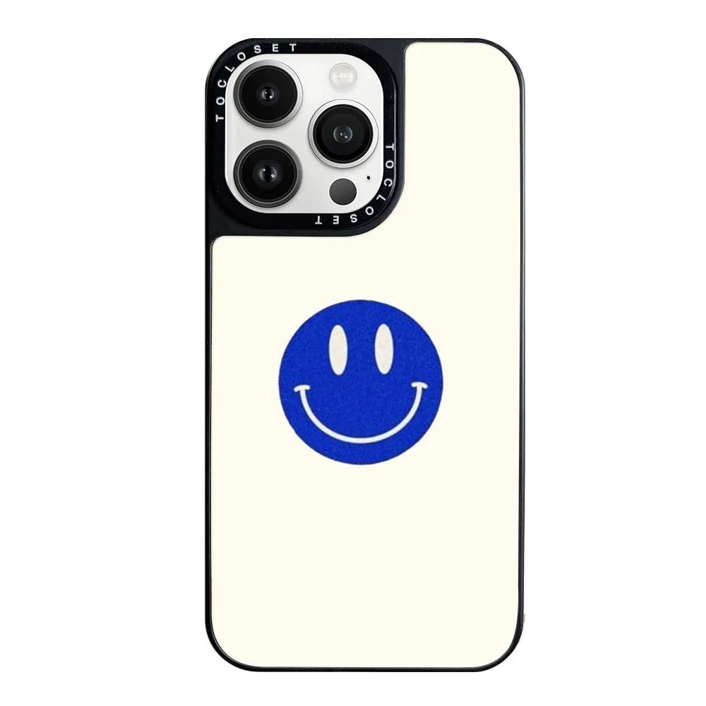 Blue Smile Designer iPhone 15 Pro Case Cover