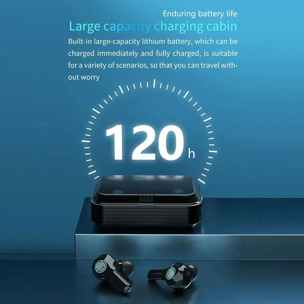 Bluetooth Headset 1200mAh Charging Case LED Power Display Wireless SP