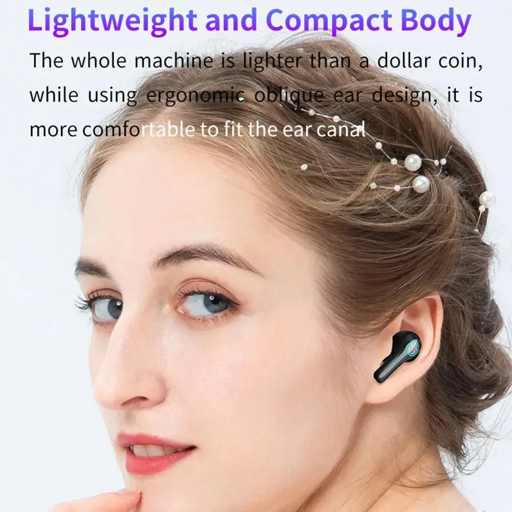 Bluetooth Headset 1200mAh Charging Case LED Power Display Wireless SP