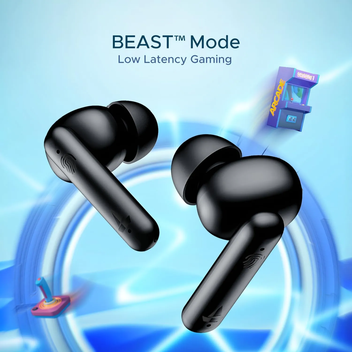 boAt Airdopes 141 Bluetooth Truly Wireless in Ear Ear Buds w/ 42H Playtime,Low Latency Mode for Gaming, ENx Tech, IWP, IPX4 Water Resistance