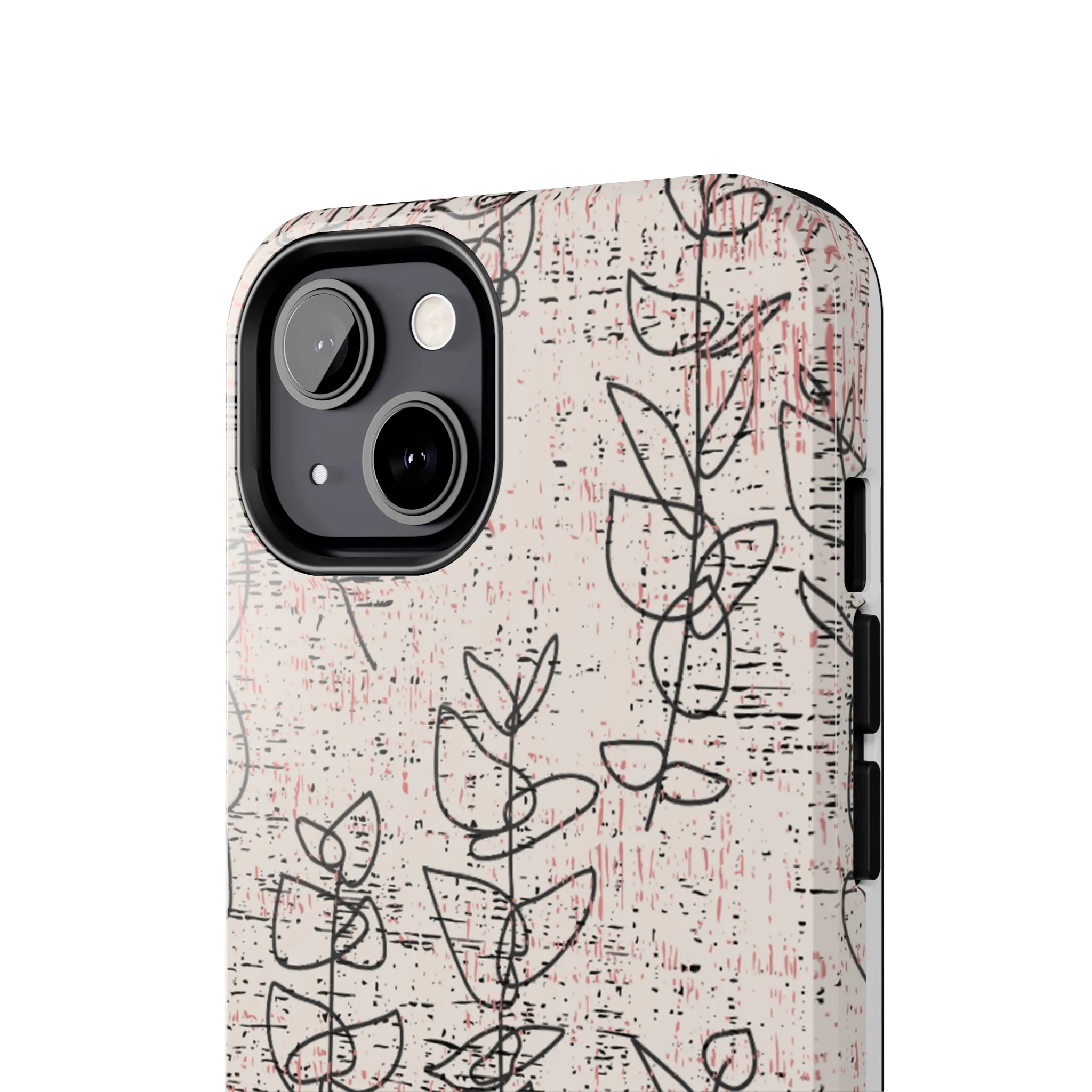 Boho Style Black and White Flowers iPhone Case - Chic and Stylish Floral Design Cover