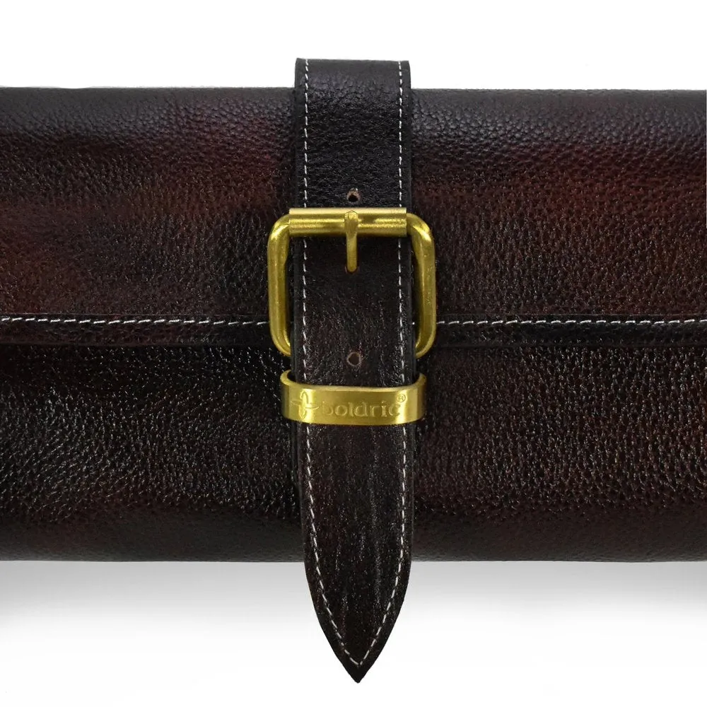 Boldric 8 Pocket Canvas Knife Roll, Brown