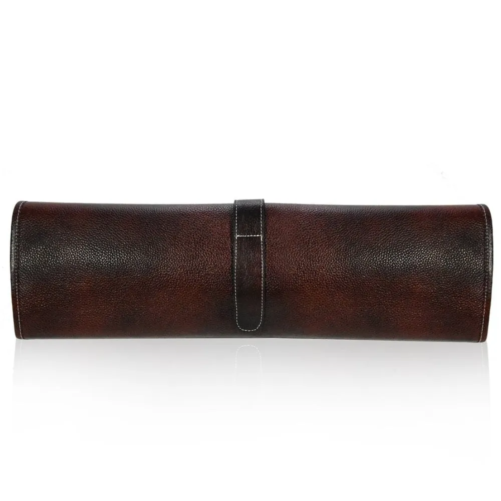 Boldric 8 Pocket Canvas Knife Roll, Brown