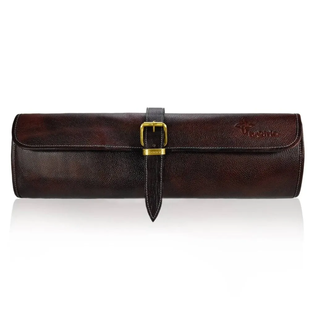 Boldric 8 Pocket Canvas Knife Roll, Brown